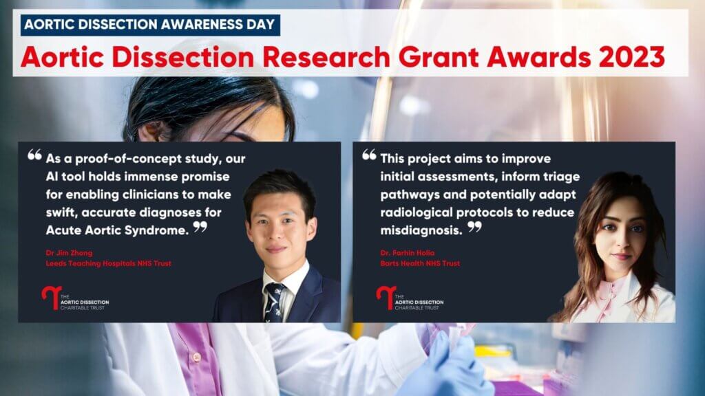 Aortic Dissection Research Grant Award Winners 2023